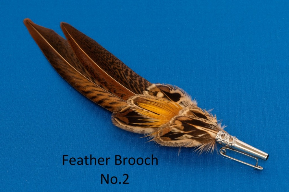 Veniard Feather Brooch No2 Hen Pheasant